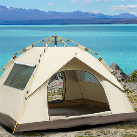 QuickCamp Zelt - Schnell aufstellbares Zelt mit UV-Schutz für 4 Personen