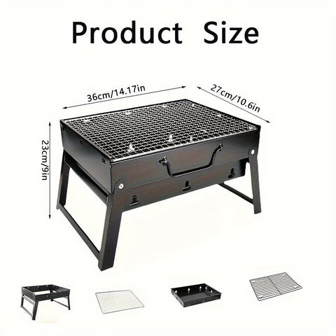Zusammenklappbarer Holzkohlegrill – Kompakt und Outdoor-Bereit