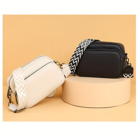 Modische Crossbody-Tasche für Damen – Lässige Umhängetasche mit geometrischem Design