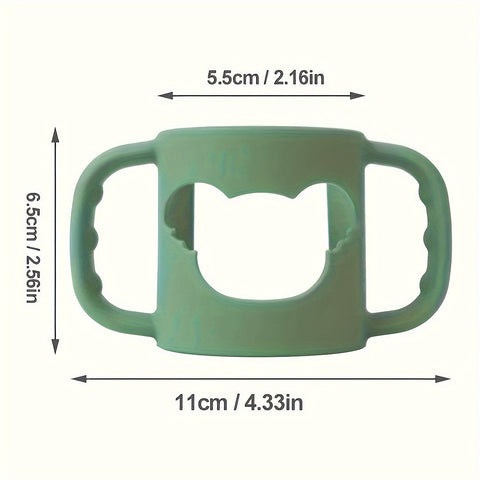SnuggleGrip Silikonflaschenhalter für Babys – Weich & Flexibel