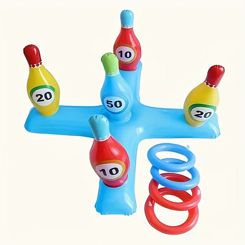 Aufblasbares Wasser Bowling Set – Lustiges Poolspiel für Alle