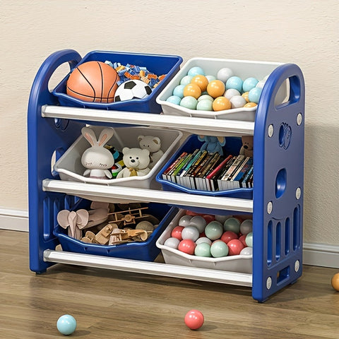 MultiStore Aufbewahrungsregal - Geräumiger und Robuster Organizer mit 6 Boxen