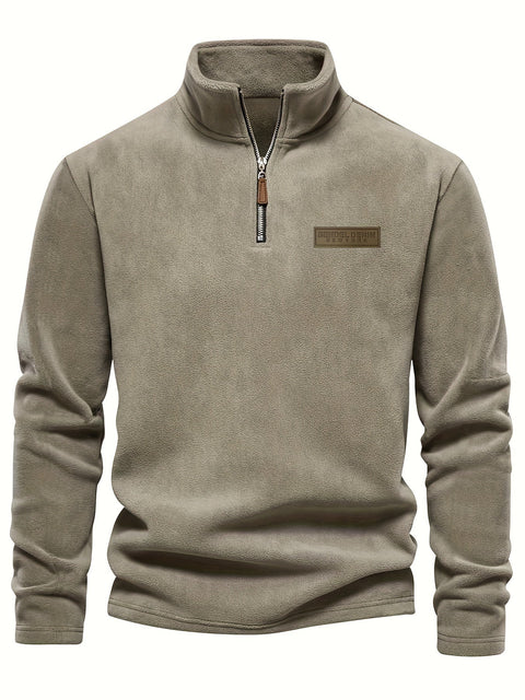 Fleecegefütterter Halbzip-Pullover - Bequem und Warm für Kalte Tage