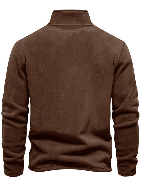 Fleecegefütterter Halbzip-Pullover - Bequem und Warm für Kalte Tage