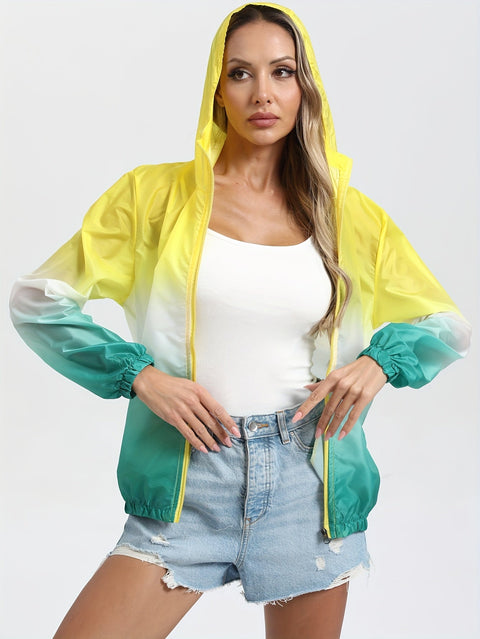 Leichte Kapuzen-Sommerjacke für Damen – Atmungsaktiv und Schutz für Outdoor-Aktivitäten