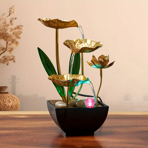 Serene Lotus Innenbrunnen – Beruhigend und Atmosphärisch