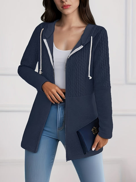 Luna Strick Hoodie Jacke - Stilvoll und Bequem für Damen im Herbst und Winter