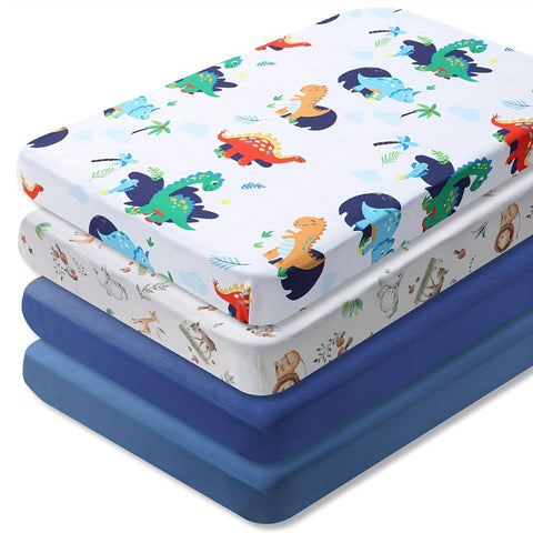 Weiche Tierdruck Wiegenbezüge – 4-teiliges Set für Komfort und Stil im Babyzimmer