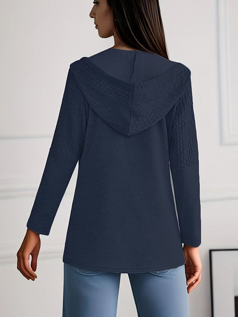 Luna Strick Hoodie Jacke - Stilvoll und Bequem für Damen im Herbst und Winter