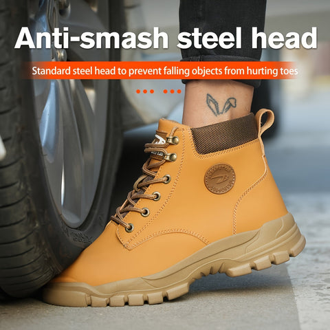 Robuste Sicherheitsarbeitsstiefel mit Stahlkappen – Langlebig und Komfortabel für Arbeit und Industrie