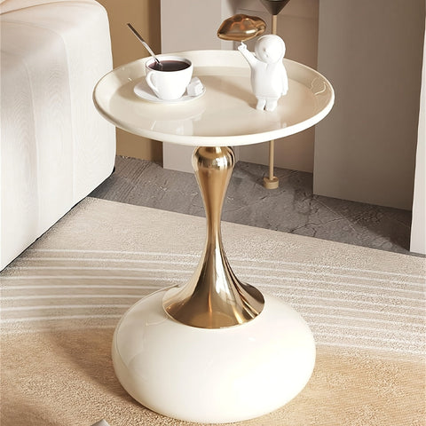 Ningqin Gold-Weißer Beistelltisch – Kompaktes und Elegantes Design