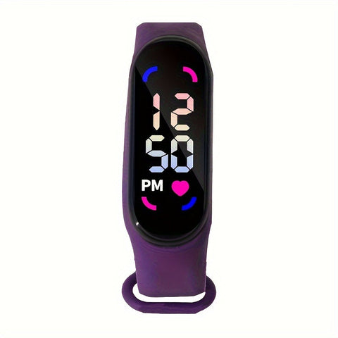 Leuchtende Kinderuhr - Buntes LED-Display und Sportliches Design