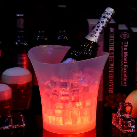 5L LED-beleuchteter Eiswürfelbehälter – Perfekt für Champagner und Bier