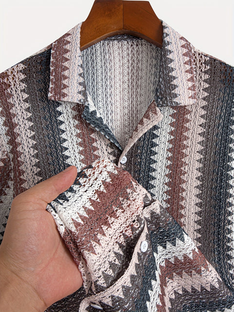Herren Sommer Casual Kurzarmshirt – Gewebe für einen Frischen Look