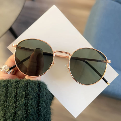 Vintage Runde Sonnenbrille für Damen – Retro-Design aus Metall und Kunststoff für jeden Anlass