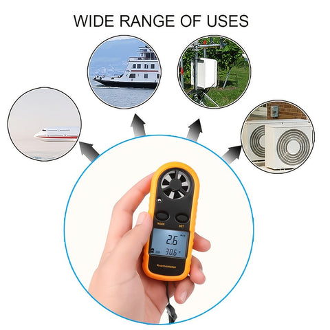 Kompakter Digitaler Windschnellmesser – Handheld und Präzise für Outdoor-Messungen