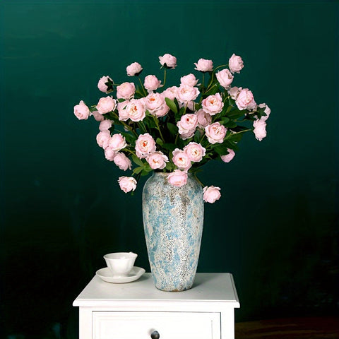 Einzigartige Vintage Keramische Vase – Handgefertigte Blaue Steinware für einen Authentischen Look