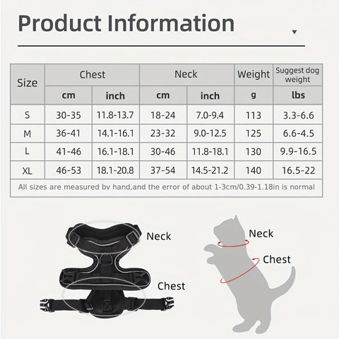 Reflektierendes Katzenharness und Leinen-Set – Ideal für Spaziergänge und Training