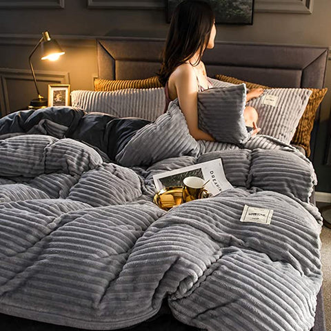 Luxe Fleece Bettbezug - Wärme und Komfort für den Winter