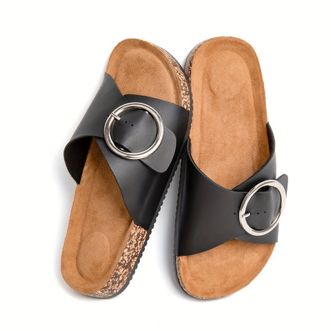 Moderne Damen Sandalen mit Metallverschluss – Komfortabel und Stilvoll für Jede Saison