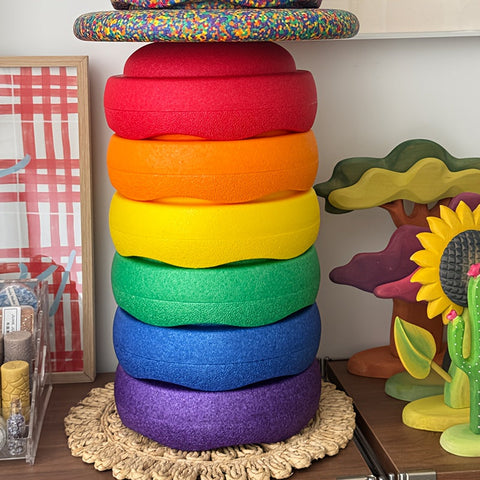 Set von 6 Bunten Balance Boards – Ideal für Kraft, Koordination und Training