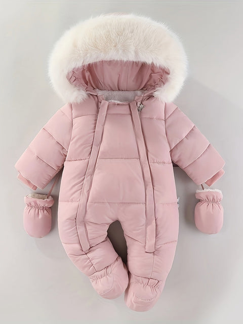 Frosty Baby Overall – Luxuriöser Winter-Jumpsuit mit Kapuze für die kälteren Monate