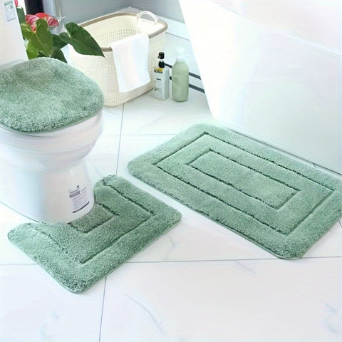 3-teiliges Ultra-Fine Faser Badezimmer Teppich Set – Schnell trocknend und absorbierend