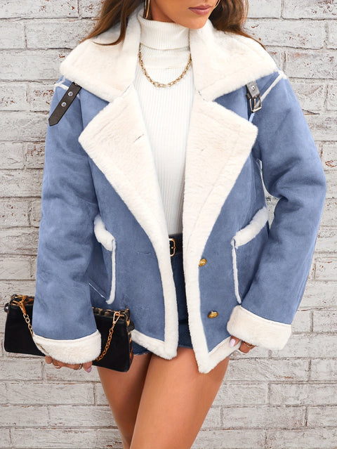 Plüschrevers Winterjacke – Stilvoll und Warm für die Kalten Monate