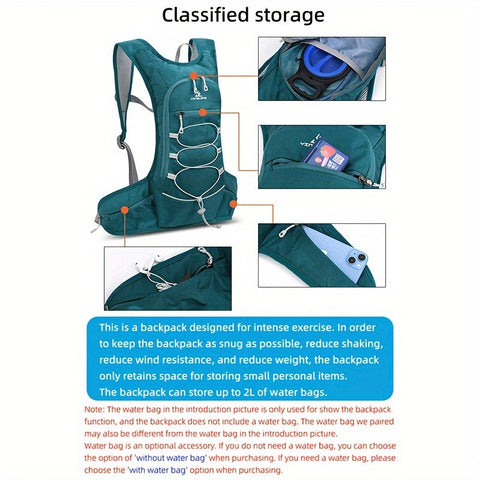 Leichter Sport-Rucksack - Atmungsaktiv und Wasserfest für Joggen und Wandern