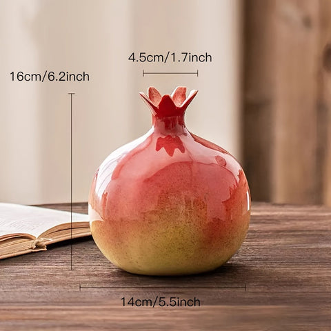 Granatapfel Vase - Handgefertigte Elegante Dekoration