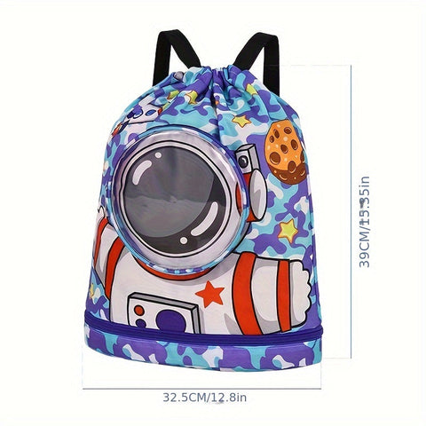 Cartoon Schwimmtasche mit Trocken/Nass Trennung – Stilvolle, Tragbare Tasche für Kinder und Erwachsene