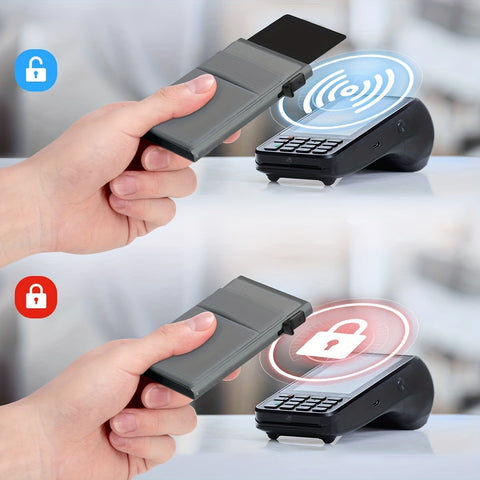 RFID-blockierende Kartenhalter – Automatische Ausgabe und große Kapazität für sicheres Aufbewahren von Karten