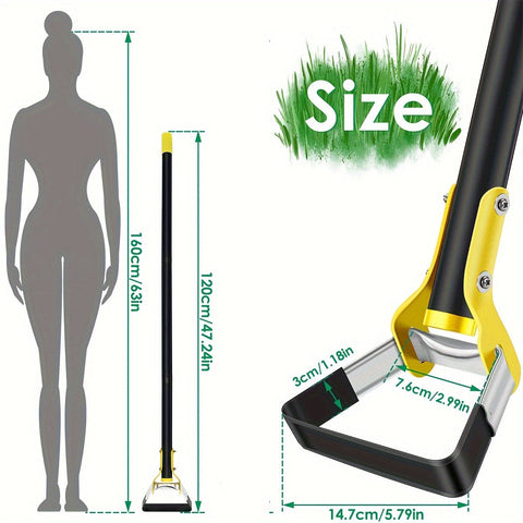Edelstahl Ergonomisches Gartenwerkzeug mit Dreieckigem Kopf – Für Unkraut und Boden