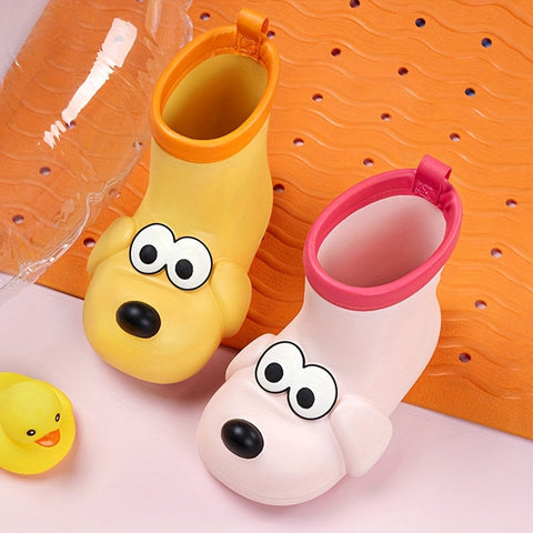 Plüsch Hunde Regenstiefel für Kinder - Warm und Verspielt für Regnerische Tage