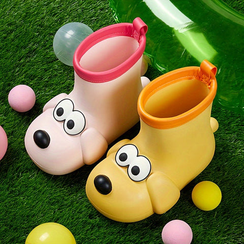 Plüsch Hunde Regenstiefel für Kinder - Warm und Verspielt für Regnerische Tage