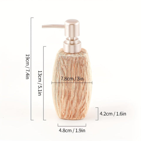 Holzmaserung Stil Keramisches Badezimmer Set – Luxuriöse Accessoires für einen natürlichen Touch in Ihrem Badezimmer
