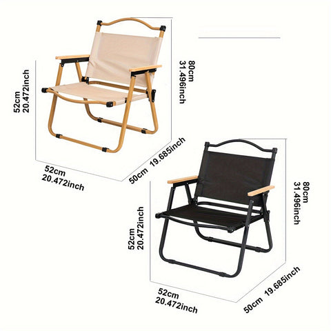Tragbarer Klapp-Campingstuhl – Robustes Aluminiumgestell und Bequemer Sitz