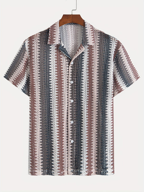 Herren Sommer Casual Kurzarmshirt – Gewebe für einen Frischen Look