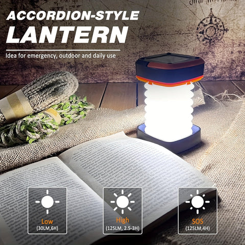 Zusammenklappbare Campinglampe - Wiederaufladbare LED-Lampe für Outdoor-Aktivitäten und Notfälle