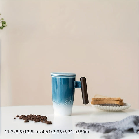 Handgemachte Keramische Teetasse mit Sieb – Authentisches Design und Praktische Anwendung