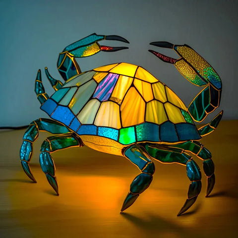 Vibrante Glas-in-Glas Tierlampen – Künstlerische Tischdekoration