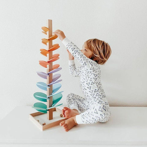 Regenbogen Holzbaum Spielzeug – Lehrreicher und natürlicher Spielspaß