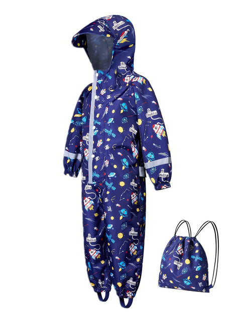 Fröhlicher Wasserdichter Regenoverall für Kinder – Atmungsaktiv und Bequem für Outdoor-Aktivitäten