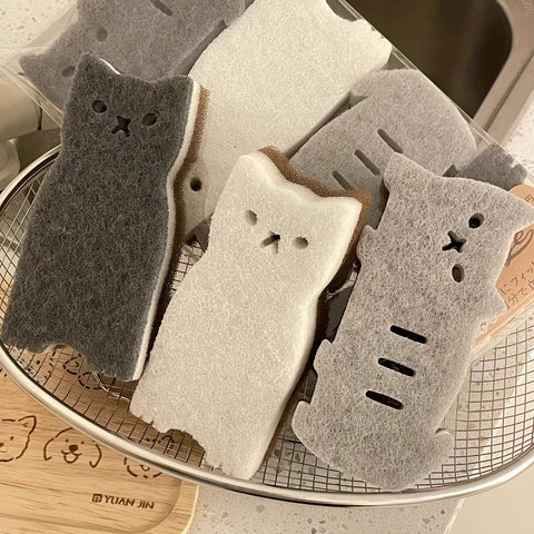 Purrfect Clean Katzen-Schwammset – Nachhaltig, Niedlich und Superfunktional