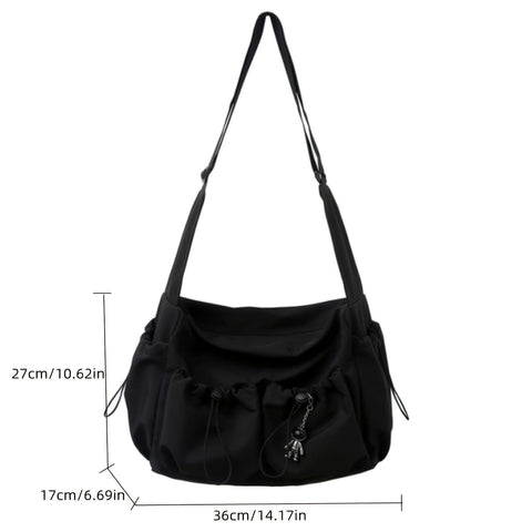 UrbanEase Umhängetasche – Zugband Schultertasche mit großer Kapazität