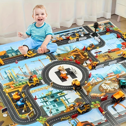 Bauabenteuer Spielteppich – Entdecke die Welt von Verkehr und Konstruktion