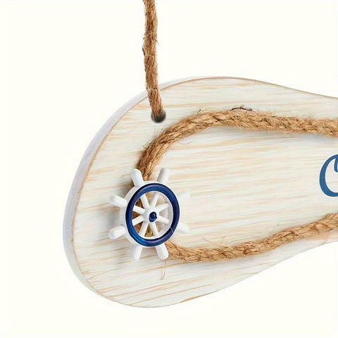 Hölzerne Flip-Flop Wanddekoration - Nautischer Stil für eine Sommersaison