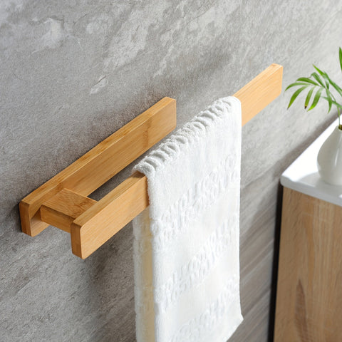 Moderne Holz-Handtuchhalter – Elegante Wandmontage ohne Werkzeug