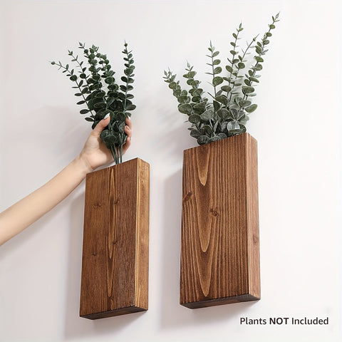 Rustikale Holzwandvase - Natürliche Atmosphäre für jedes Interieur