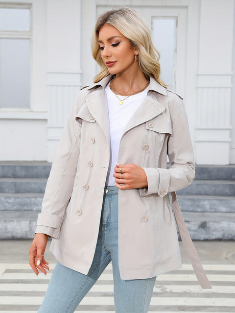 Zeitloser Doppelreiher-Trenchcoat – Stilvoll und Komfortabel für den Frühling und Herbst